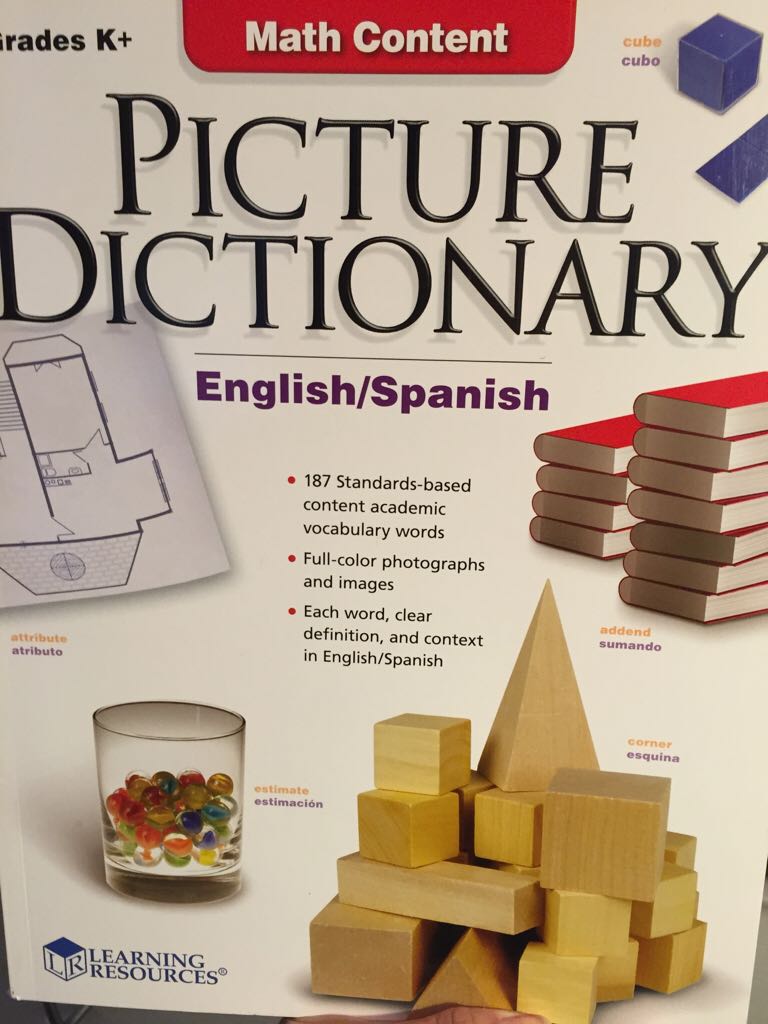 Picture Dictionary Math Content