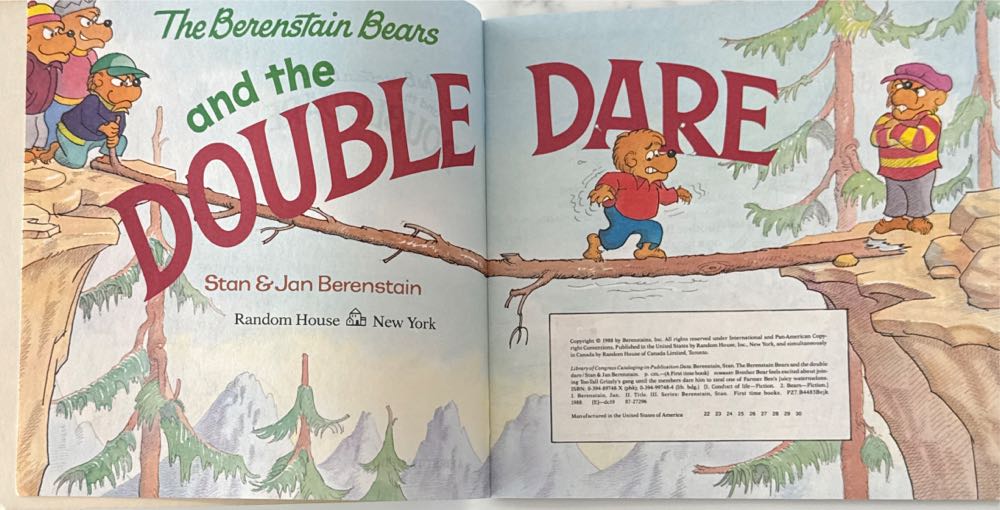 Berenstain Bears: BB And The Double Dare - Stan & Jan Berenstain (Random House - Paperback) book collectible [Barcode 9780394897486] - Main Image 3