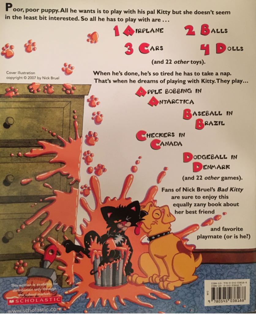 Bad Kitty: Poor Puppy - Nick Bruel (Scholastic Inc. - Paperback) book collectible [Barcode 9780545038188] - Main Image 2
