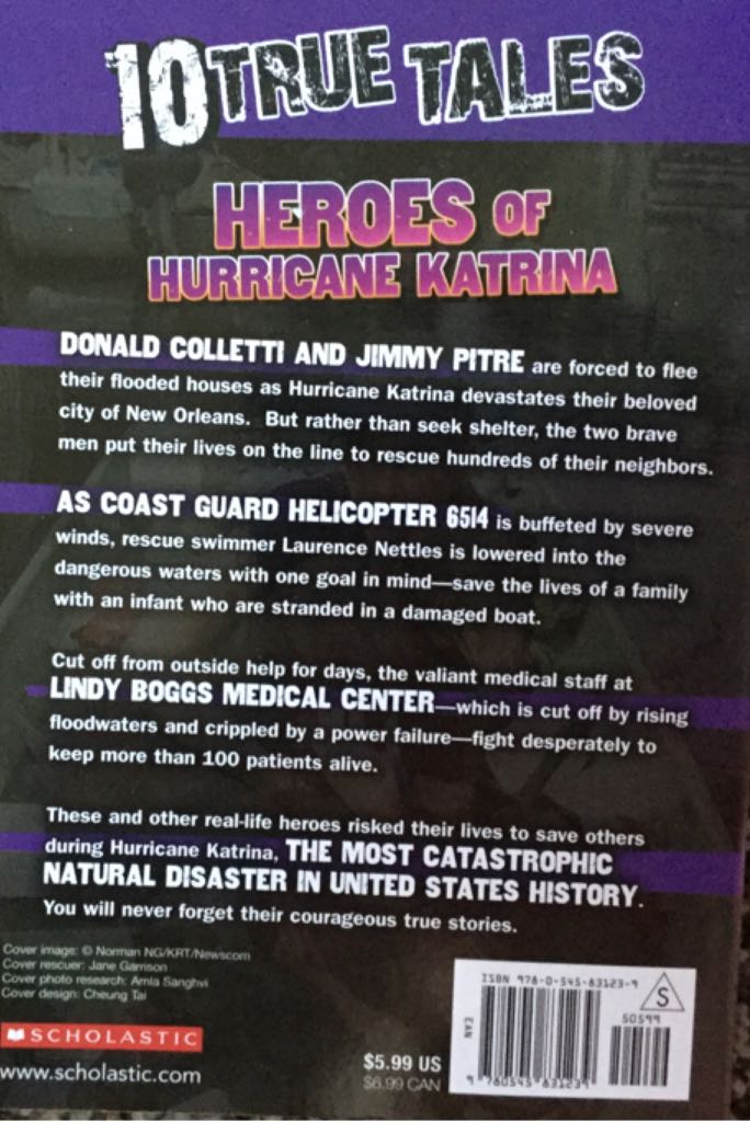 Ten True Tales-Heroes of Hurricane Katrina - Allan Zullo (Scholastic Incorporated) book collectible [Barcode 9780545831239] - Main Image 2