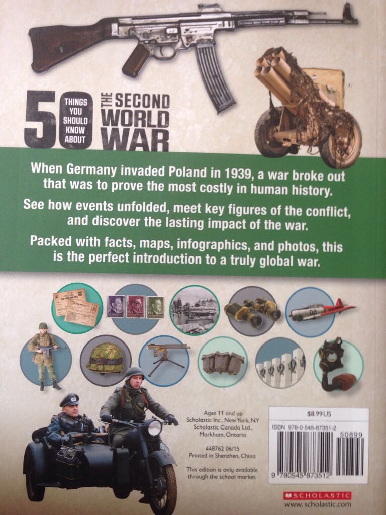 50 Things You Should Know About The Second World War - Simon Adams (- Paperback) book collectible [Barcode 9780545873512] - Main Image 1