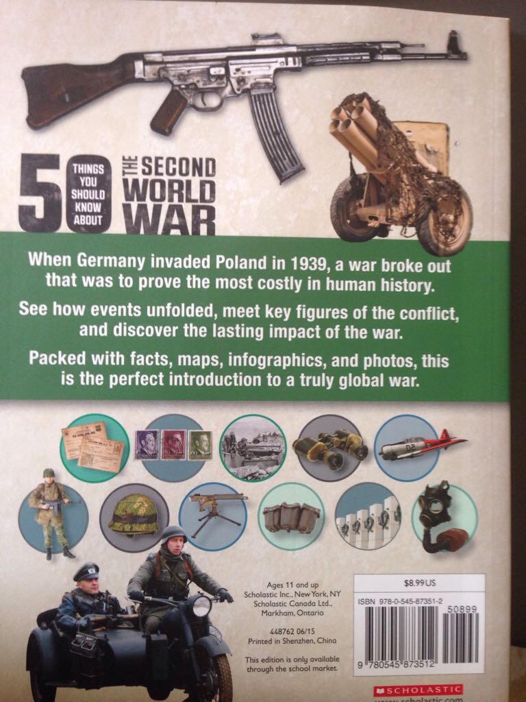 50 Things You Should Know About The Second World War - Simon Adams (- Paperback) book collectible [Barcode 9780545873512] - Main Image 2