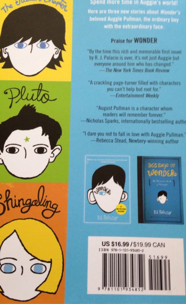 Auggie & Me: Three Wonder Stories - R. J. Palacio (Alfred A. Knopf Books for Young Readers - Hardcover) book collectible [Barcode 9781101934852] - Main Image 2