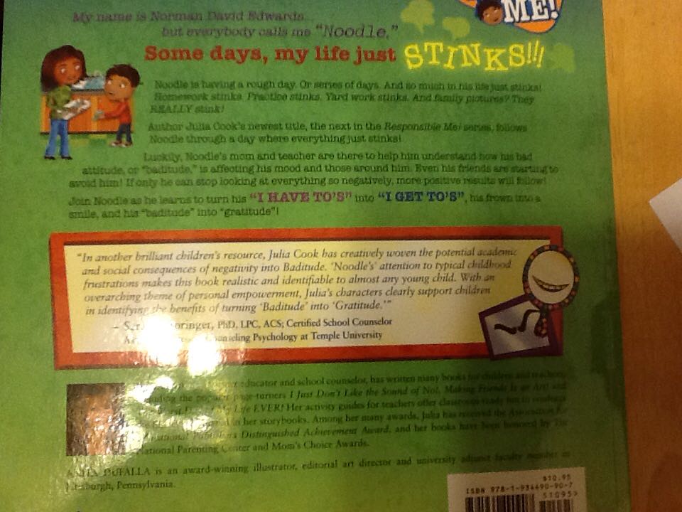 Baditude! What to Do When Your Life STINKS! - Julia Cook (Boys Town Press - Paperback) book collectible [Barcode 9781934490907] - Main Image 2