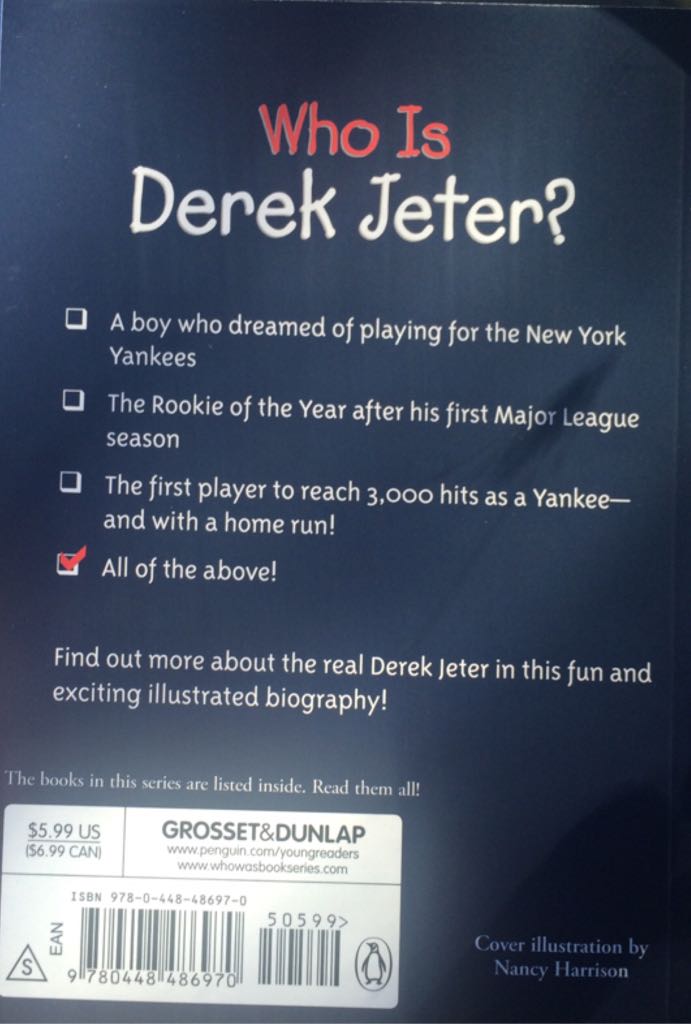 Who Is Derek Jeter? - Gail Herman (Grosset & Dunlap - Paperback) book collectible [Barcode 9780448486970] - Main Image 2