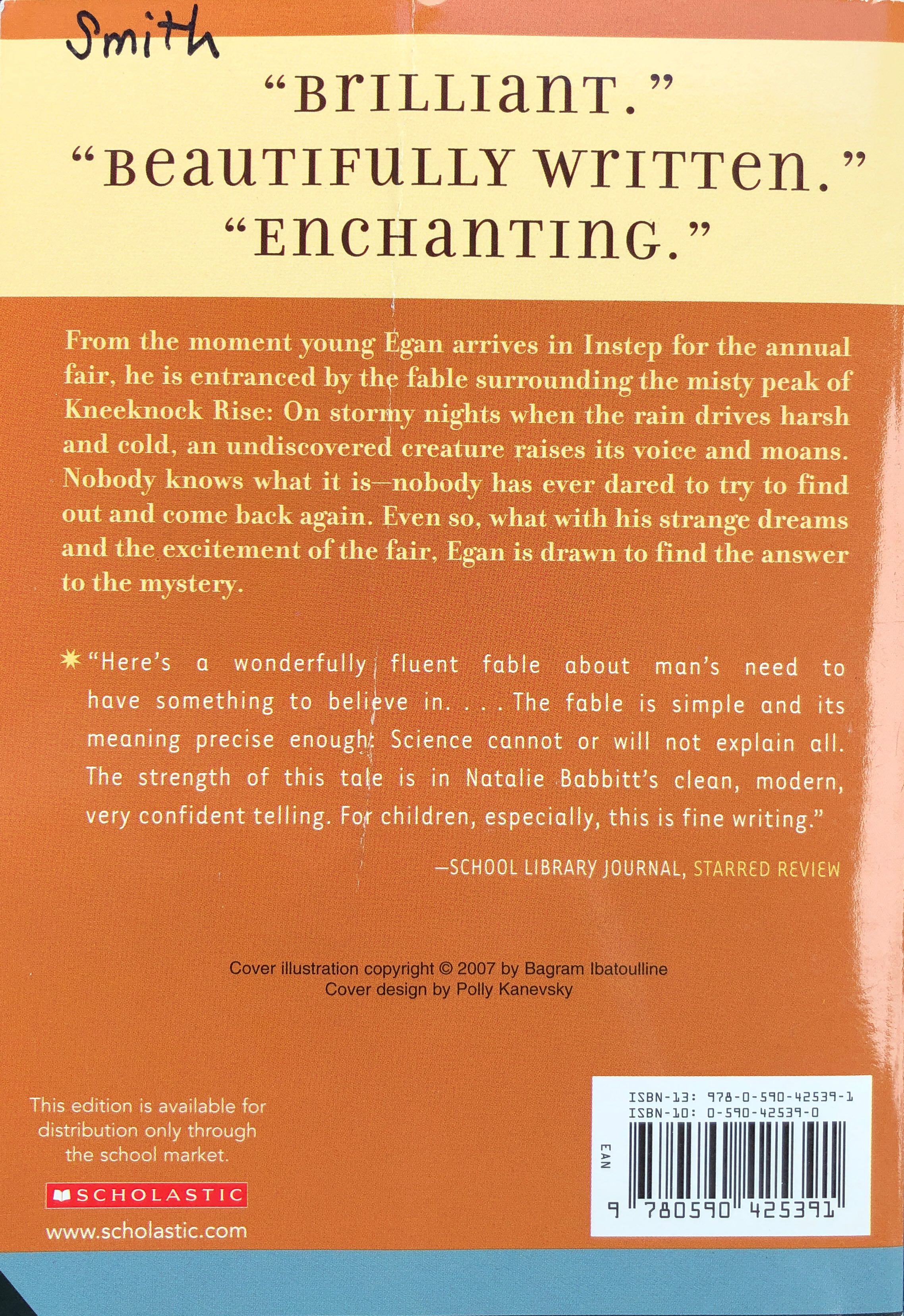 KneeKnock Rise - Natalie Babbitt (Scholastic Inc. - Paperback) book collectible [Barcode 9780590425391] - Main Image 2