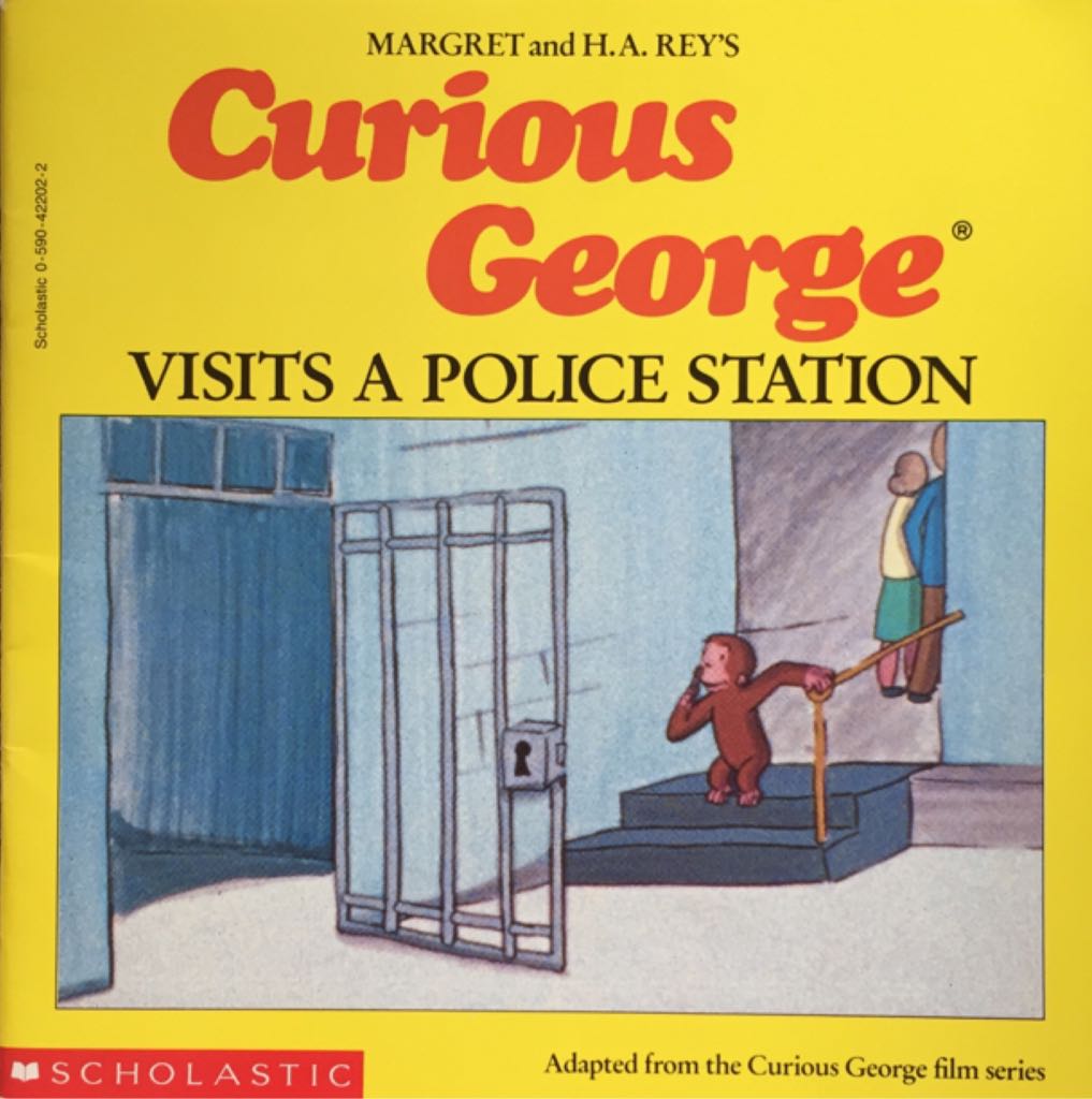 Curious George visits a police station