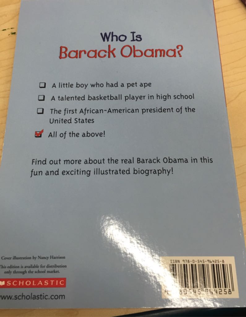 Who Is Barack Obama - Roberta Edwards (Scholastic Inc. - Paperback) book collectible [Barcode 9780545964258] - Main Image 2