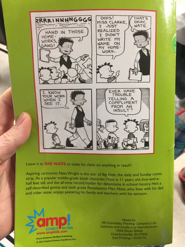 Big Nate Dibs On The Chair - Lincoln Peirce book collectible - Main Image 2