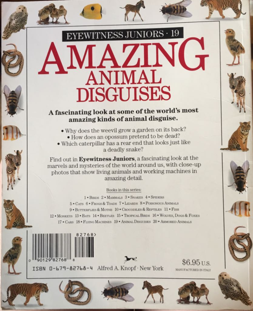 Amazing animal disguises - Sandie Sowler (Knopf Books for Young Readers - Paperback) book collectible [Barcode 9780679827689] - Main Image 2