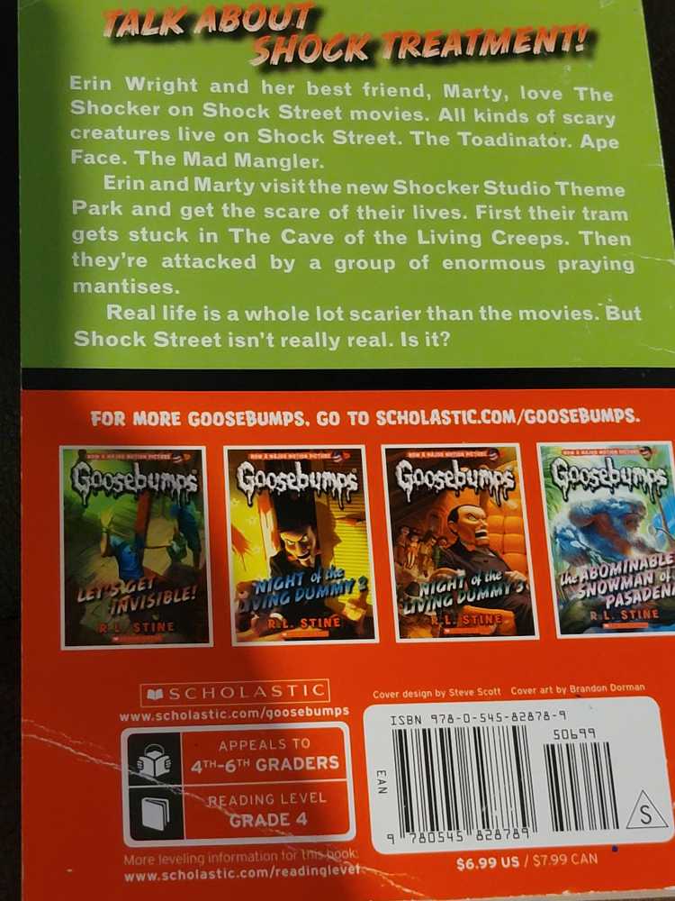A Shocker On Shock Street - R.L. Stine (A Scholastic Press - Paperback) book collectible [Barcode 9780545828789] - Main Image 2