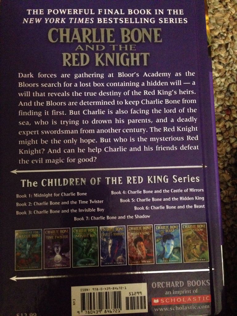 Charlie Bone and the Red Knight - Jenny Nimmo (Orchard Books - Hardcover) book collectible [Barcode 9780439846721] - Main Image 2