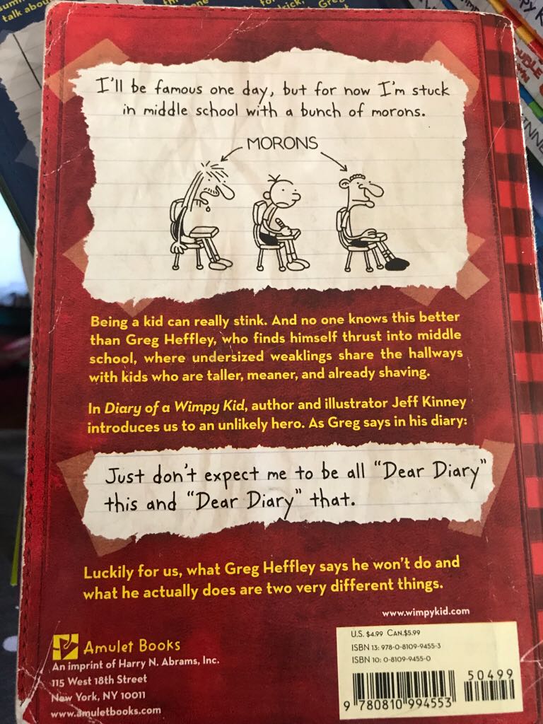 Diary of a Wimpy Kid - Jeff Kinney (Amulet - Paperback) book collectible [Barcode 9780810994553] - Main Image 2
