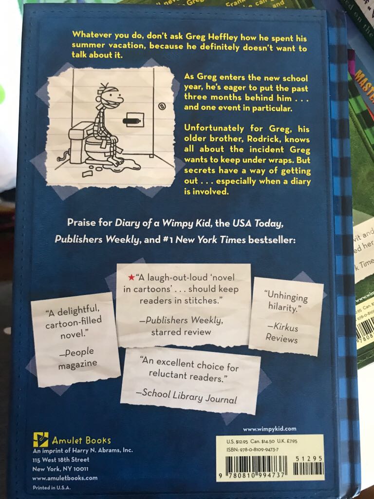 Diary Of A Wimpy Kid: Rodrick Rules - Jeff Kinney (Amulet - Hardcover) book collectible [Barcode 9780810994737] - Main Image 2
