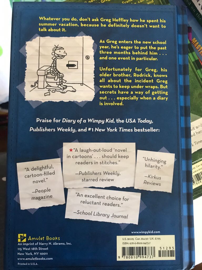 Diary Of A Wimpy Kid #02: Rodrick Rules - Jeff Kinney (Amulet - Paperback) book collectible [Barcode 9780810994737] - Main Image 2