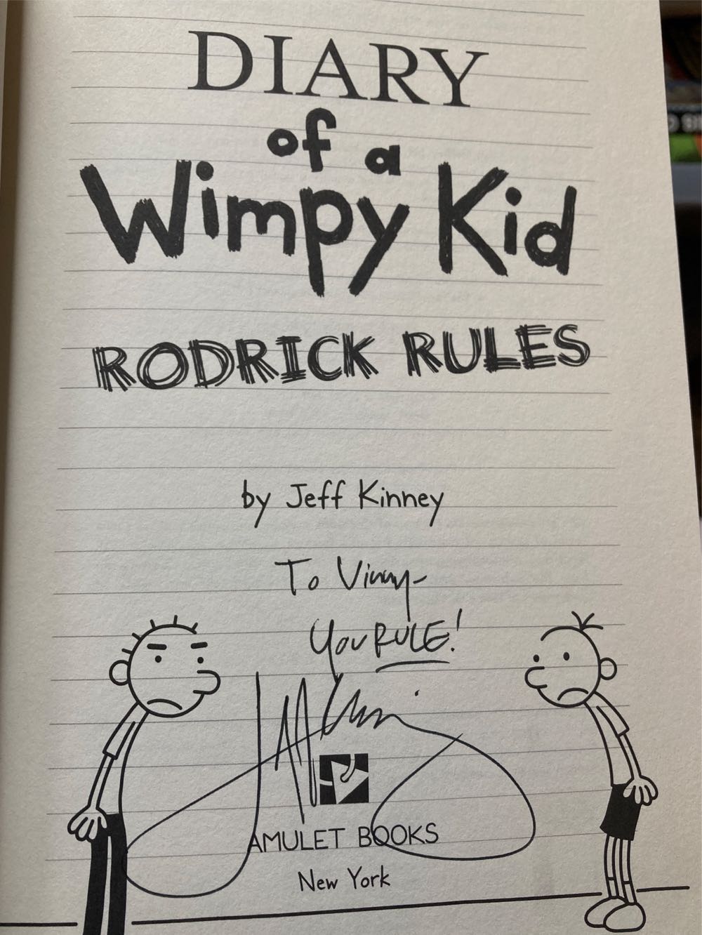 Diary Of A Wimpy Kid: Rodrick Rules - Jeff Kinney (Amulet - Hardcover) book collectible [Barcode 9780810994737] - Main Image 3