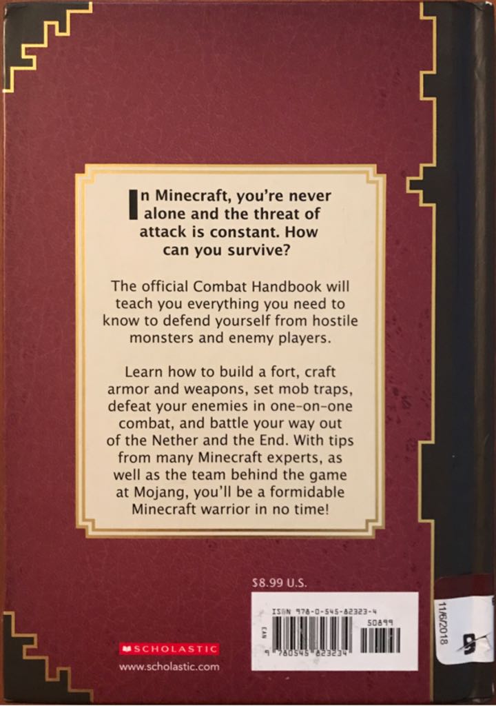 Minecraft: Combat Handbook (Updated Edition) - Stephanie Milton (Scholastic Inc. - Hardcover) book collectible [Barcode 9780545823234] - Main Image 2