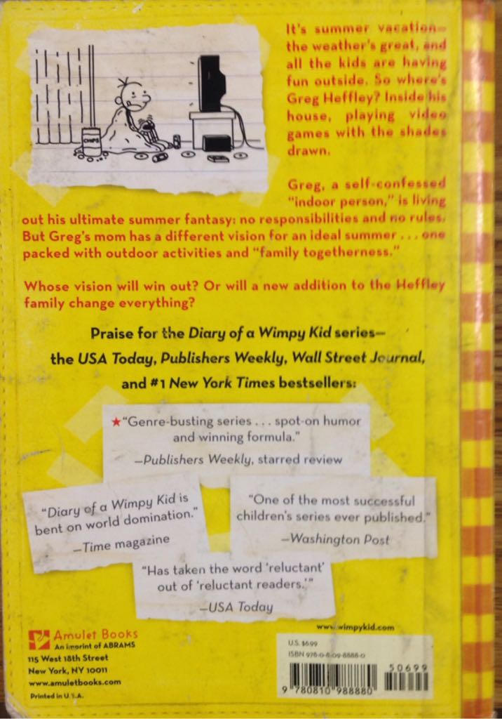 Diary Of A Wimpy Kid 4: Dog Days - (K4) Jeff Kinney (Amulet Books - Hardcover) book collectible [Barcode 9780810988880] - Main Image 2