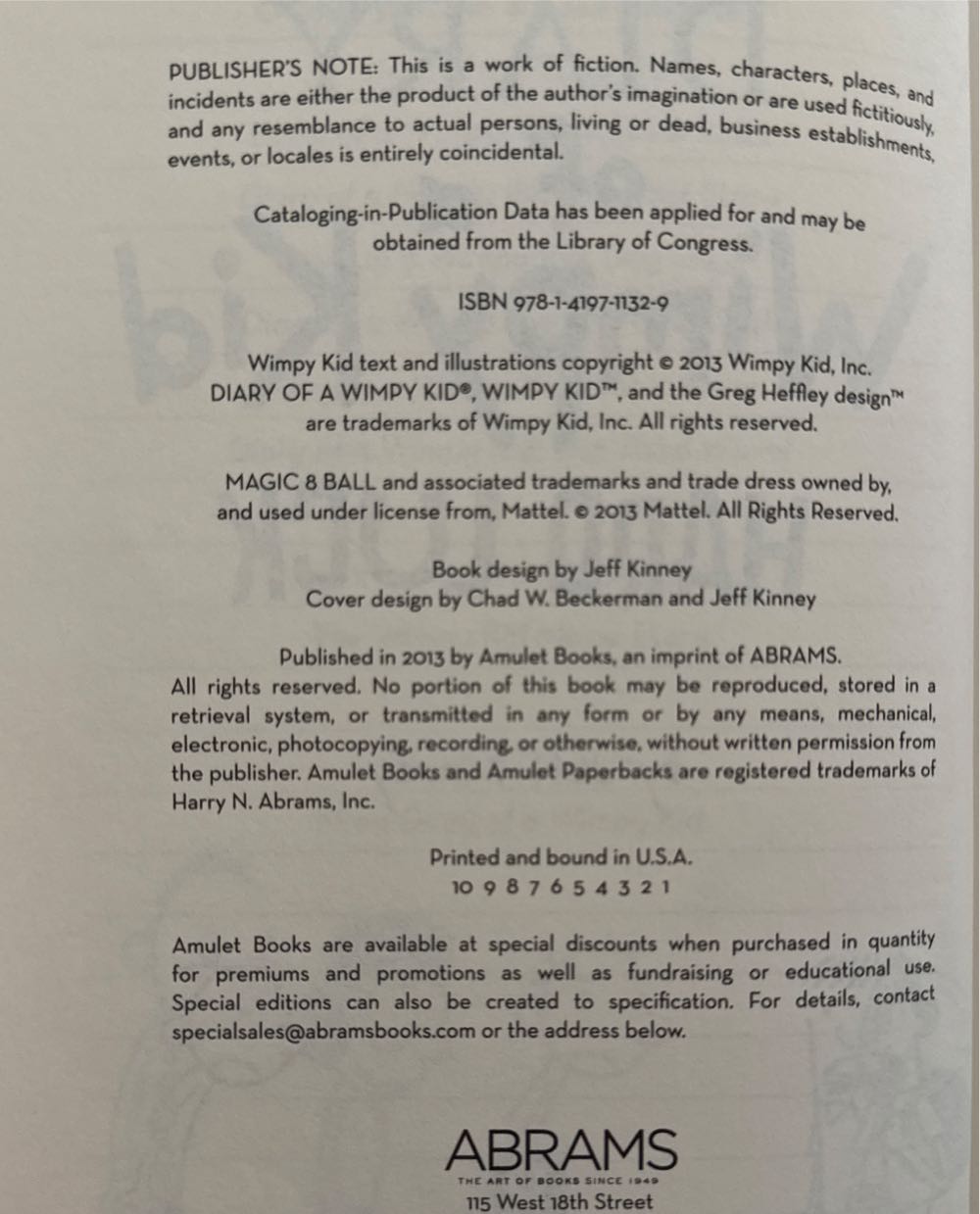 Diary Of A Wimpy Kid - Hard Luck (#8) - Jeff Kinney (Amulet Books - Hardcover) book collectible [Barcode 9781419711329] - Main Image 3