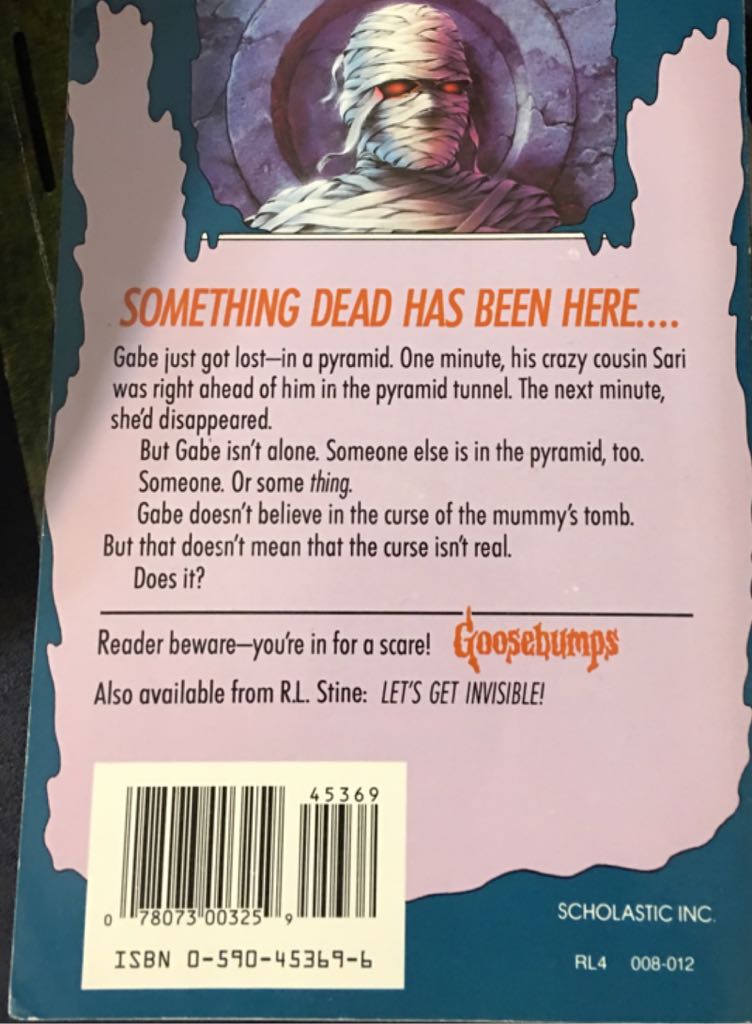Goosebumps #5: The Curse Of The Mummys Tomb - R. L. Stine (Scholastic Paperbacks - Paperback) book collectible [Barcode 9780545035231] - Main Image 2