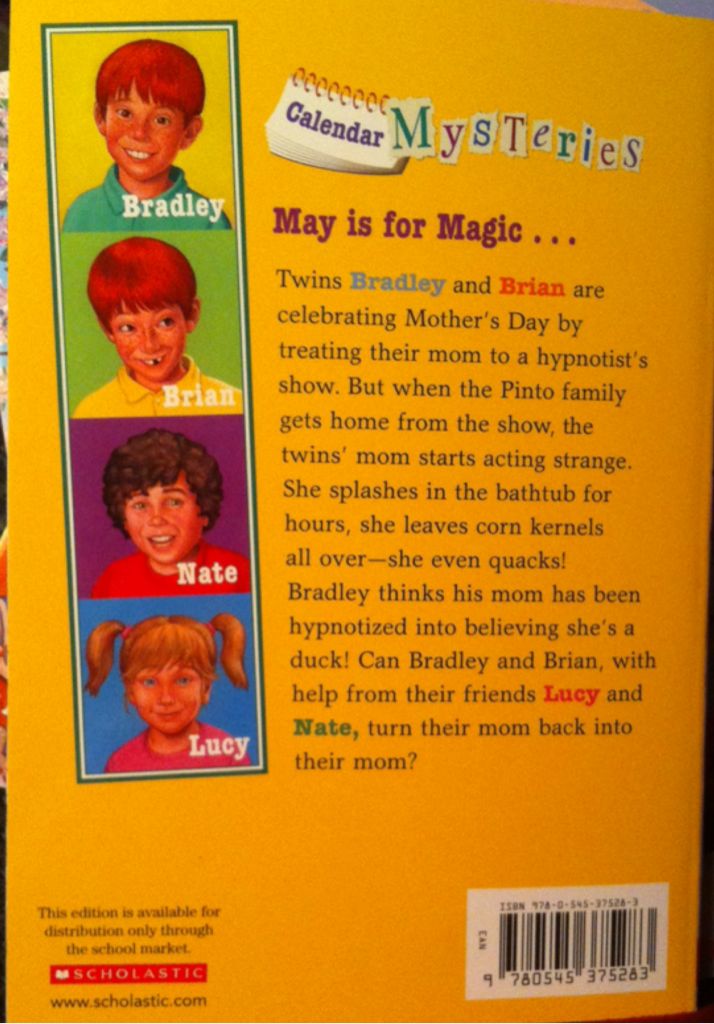 Calendar Mysteries 5: May Magic - Ron Roy (Random House Books for Young Readers - Paperback) book collectible [Barcode 9780545375283] - Main Image 2
