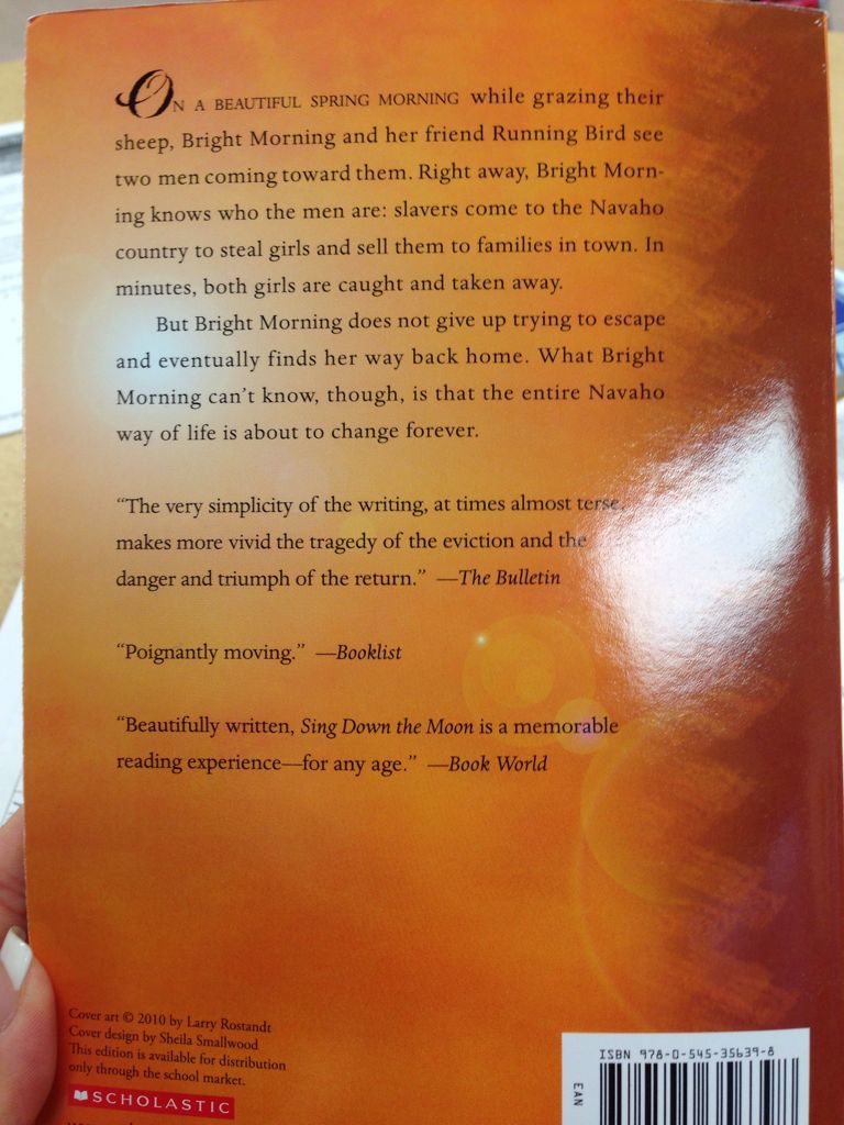 Sing Down The Moon - Scott O’Dell (Scholastic - Paperback) book collectible [Barcode 9780545356398] - Main Image 2