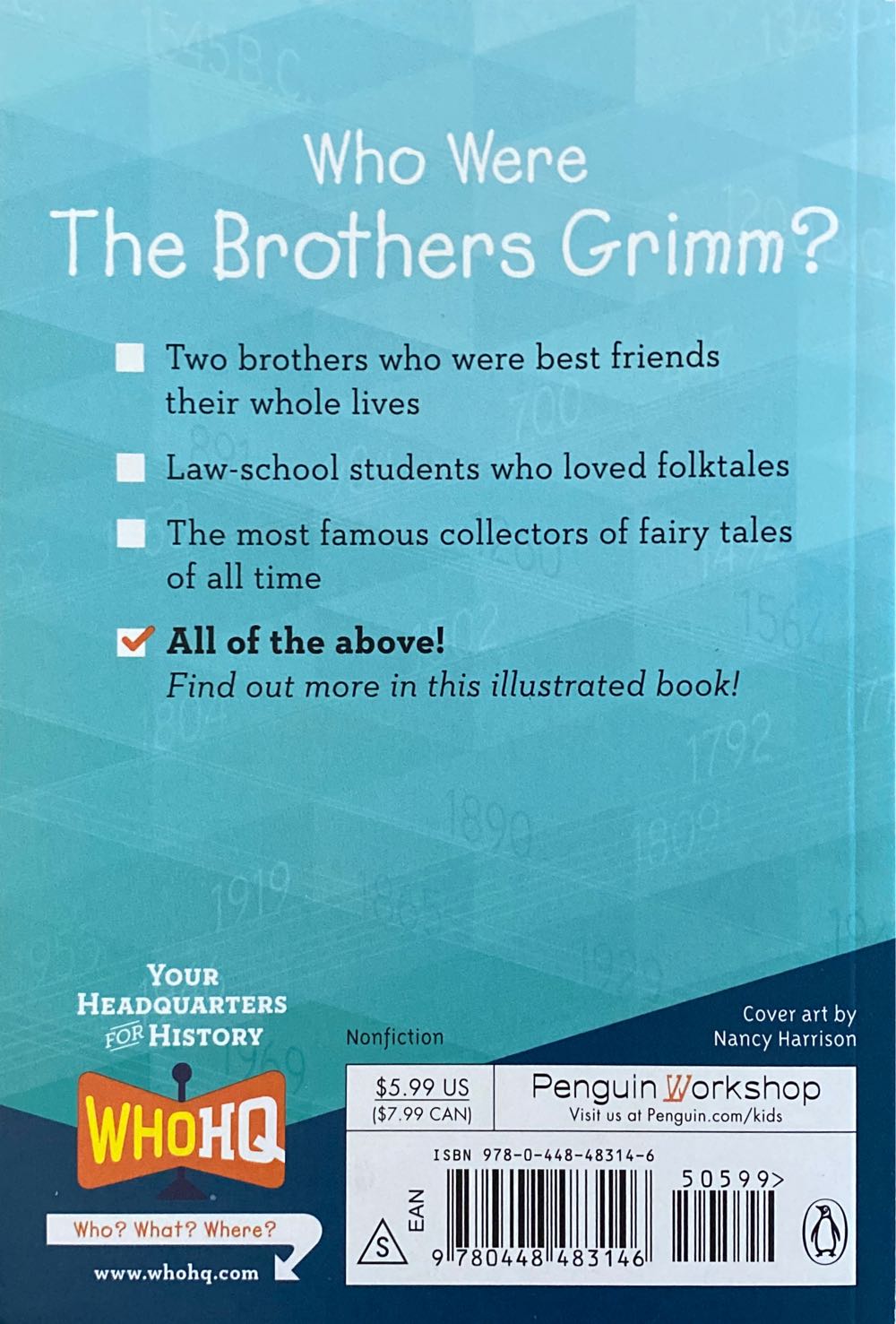 Who Were the Brothers Grimm? - John O’Brien (Penguin - Paperback) book collectible [Barcode 9780448483146] - Main Image 2