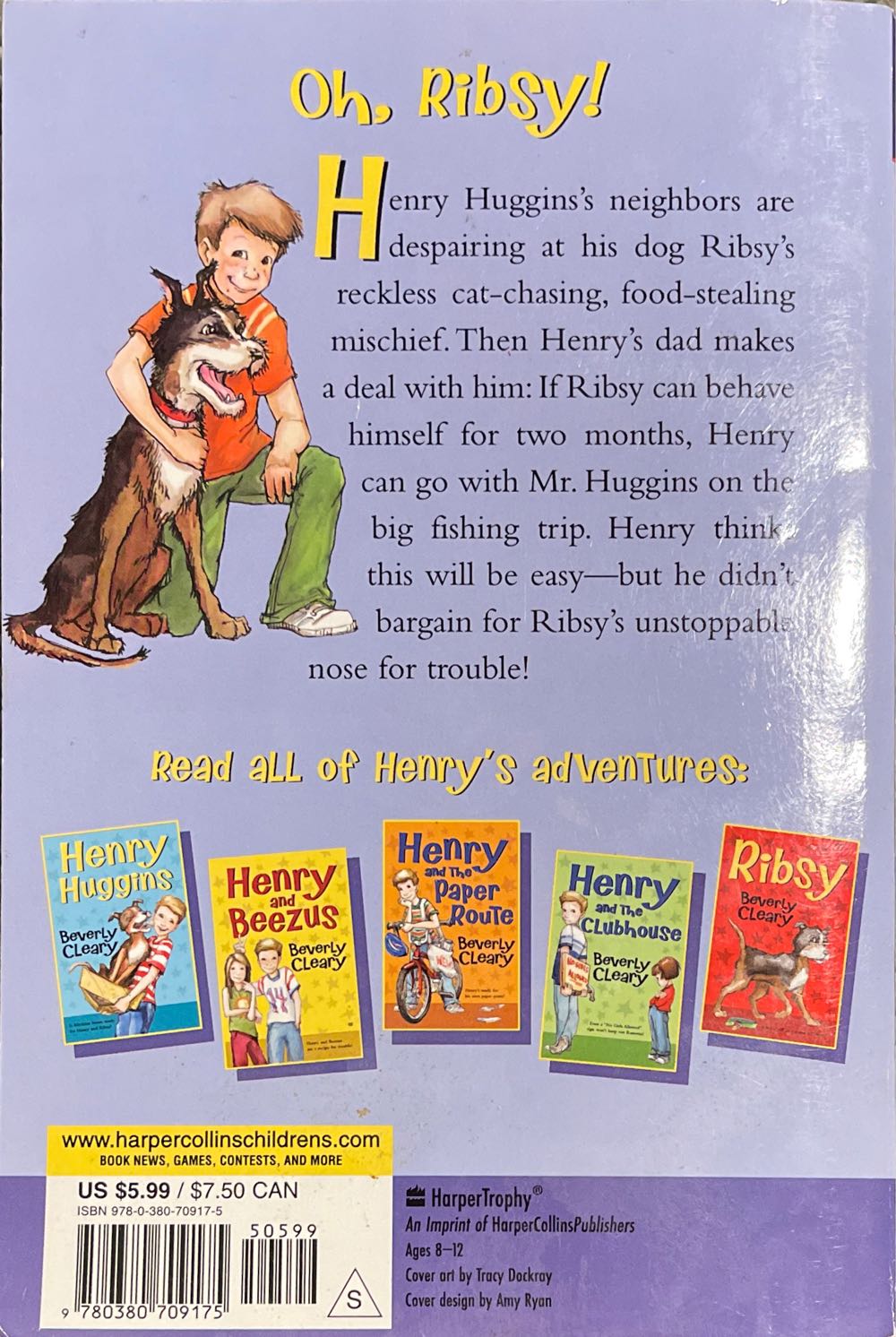 Henry and Ribsy - Beverly Cleary (Harper Trophy - Paperback) book collectible [Barcode 9780380709175] - Main Image 4