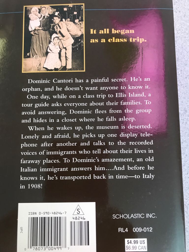 The Orphan of Ellis Island - Elvira Woodruff (Scholastic, Inc. - Paperback) book collectible [Barcode 9780590482462] - Main Image 2