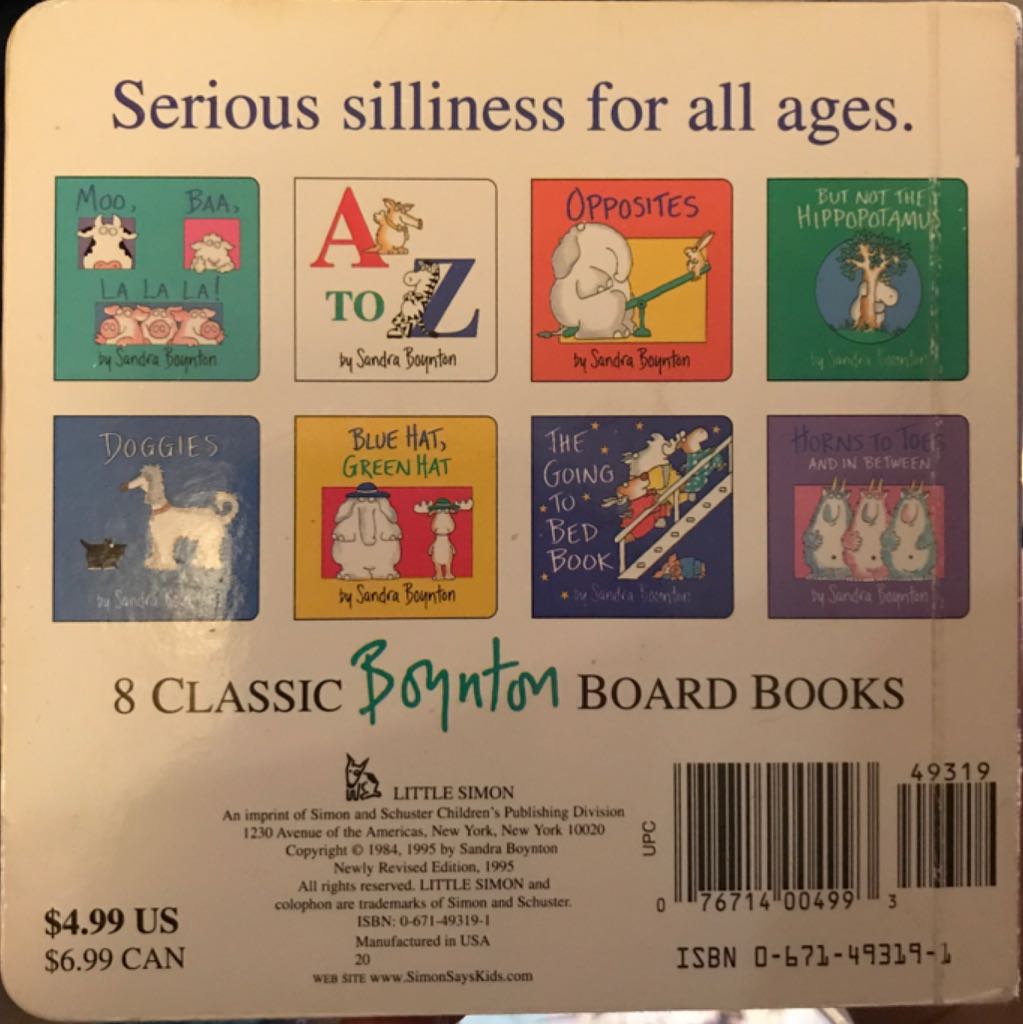 Horns to Toes and in Between - Sandra Boynton (Little Simon - Board Book) book collectible [Barcode 9780671493196] - Main Image 2