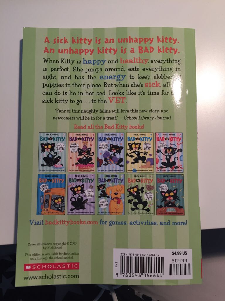 Bad Kitty #11: Goes to the Vet - Graphic Novel - Nick Bruel (Scholastic Inc. - Paperback) book collectible [Barcode 9780545952811] - Main Image 2