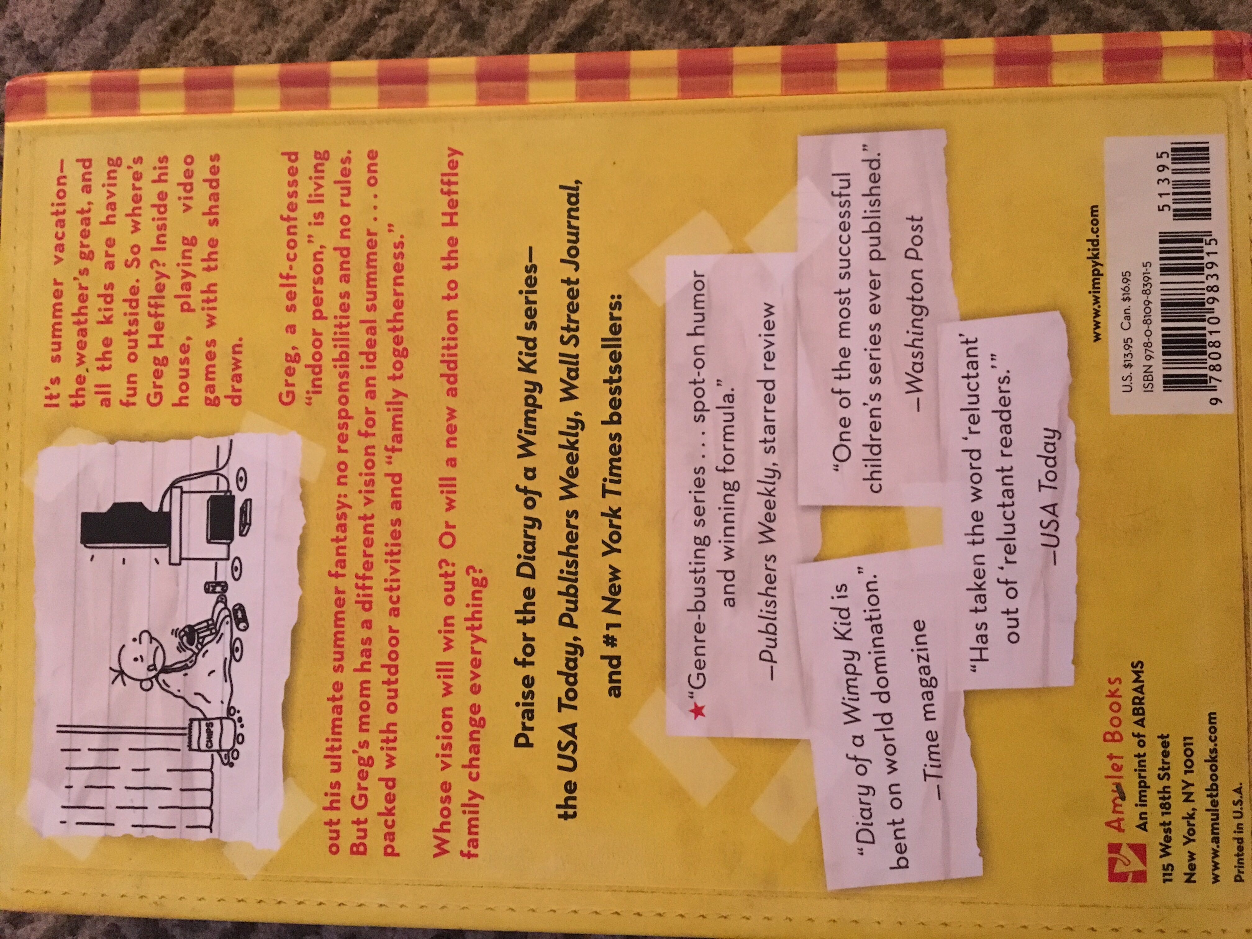 Diary Of A Wimpy Kid #04: Dog Days - Jeff Kinney (Amulet Books - Hardcover) book collectible [Barcode 9780810983915] - Main Image 2