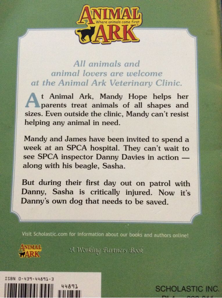 Animal Ark: Hound At The Hospital - Ben M. Baglio (Galaxy - Paperback) book collectible [Barcode 9780439448918] - Main Image 2