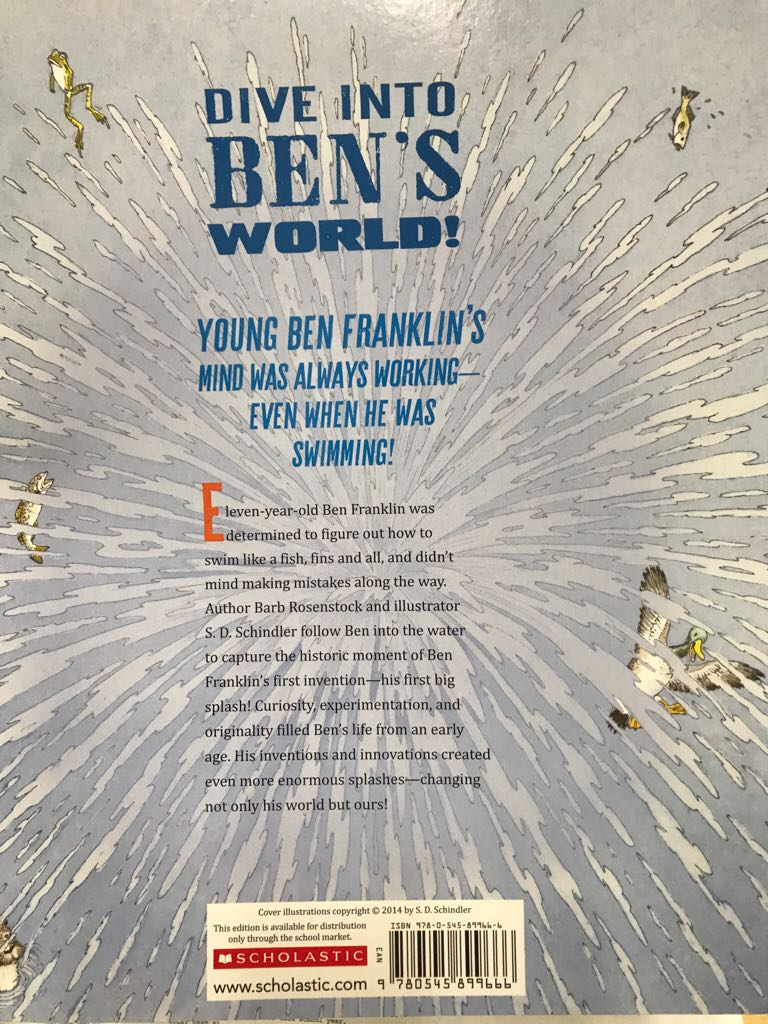Ben Franklin ’ Big Splash - Barb Rosenstock book collectible [Barcode 9780545899666] - Main Image 2