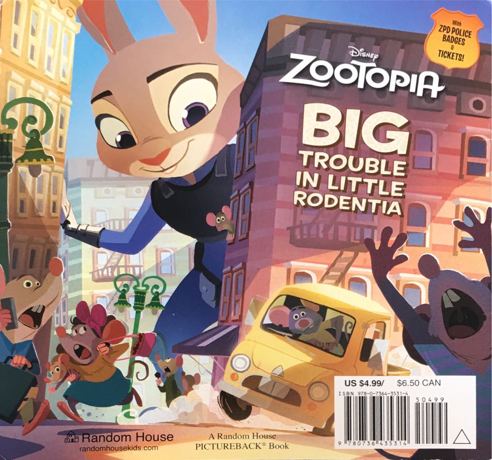 Disney Zootopia Big Trouble In Little Rodentia - Victoria Saxon (Random House - Paperback) book collectible [Barcode 9780736435314] - Main Image 2