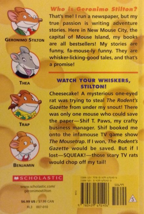#17 Watch Your Whiskers, Stilton! - Geronimo Stilton (Scholastic Paperbacks - Paperback) book collectible [Barcode 9780439691406] - Main Image 2
