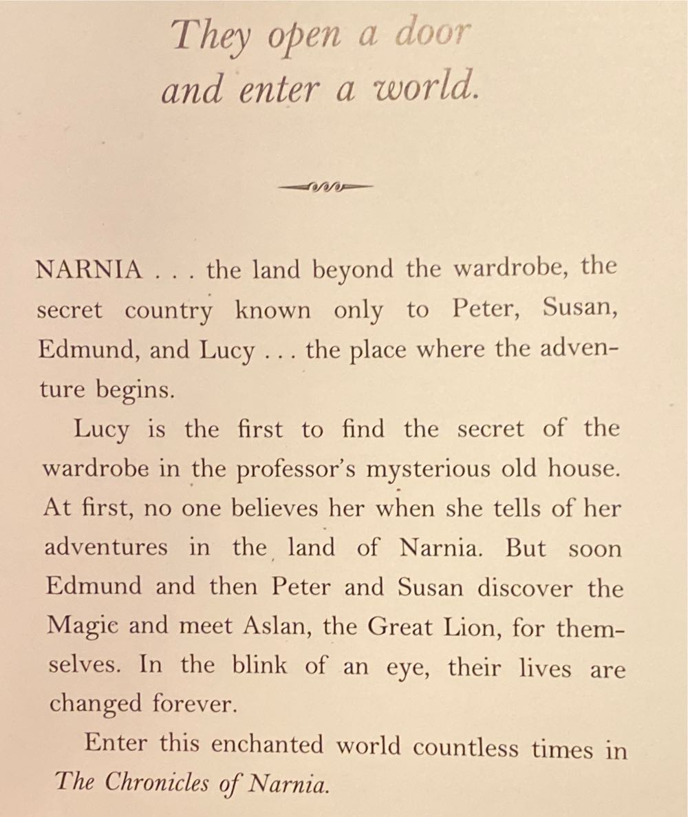 (1) The Lion Witch and the - C.S. Lewis (Harper Trophy - Paperback) book collectible [Barcode 9780064409421] - Main Image 3