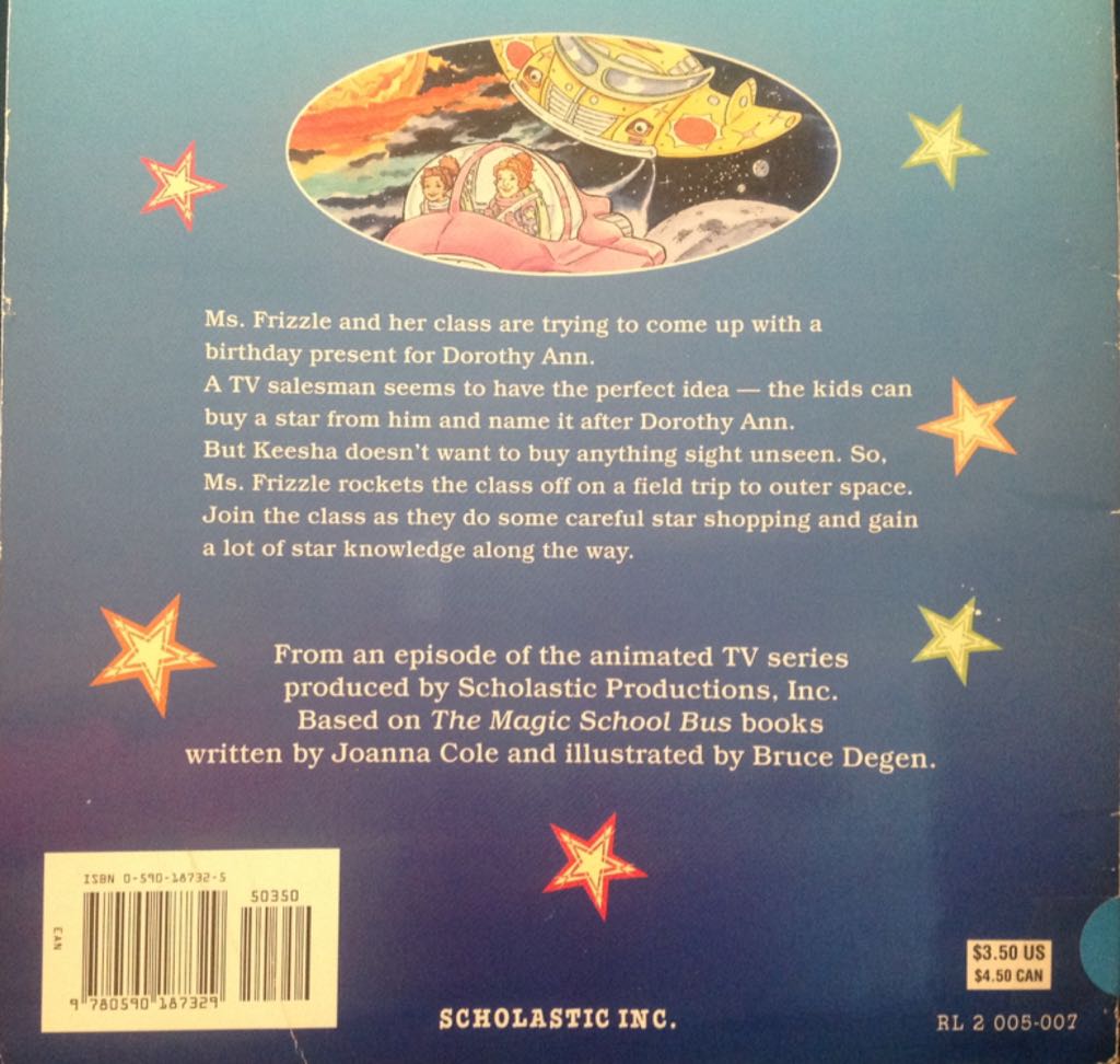 The Magic School Bus Sees Stars - Joanna Cole (Scholastic Inc. - Paperback) book collectible [Barcode 9780590187329] - Main Image 2