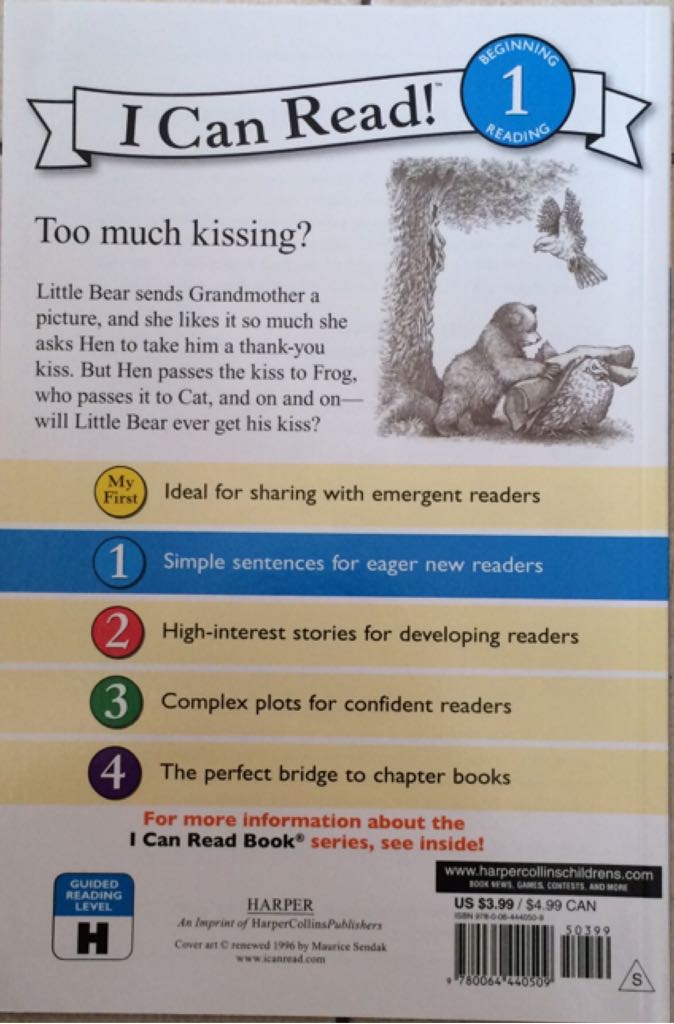 A ​Kiss for Little Bear - Else Holmelund Minarik (HarperCollins Publishers - Paperback) book collectible [Barcode 9780064440509] - Main Image 2