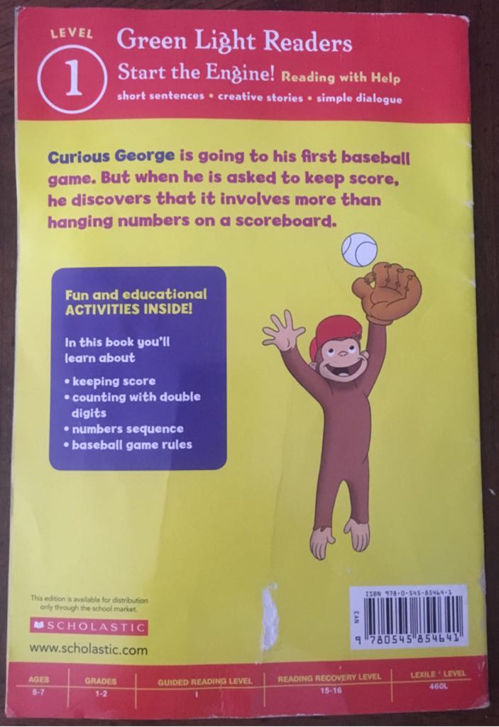 Curious George Home Run - Erica zappy (Scholastic Inc. - Paperback) book collectible [Barcode 9780545854641] - Main Image 2