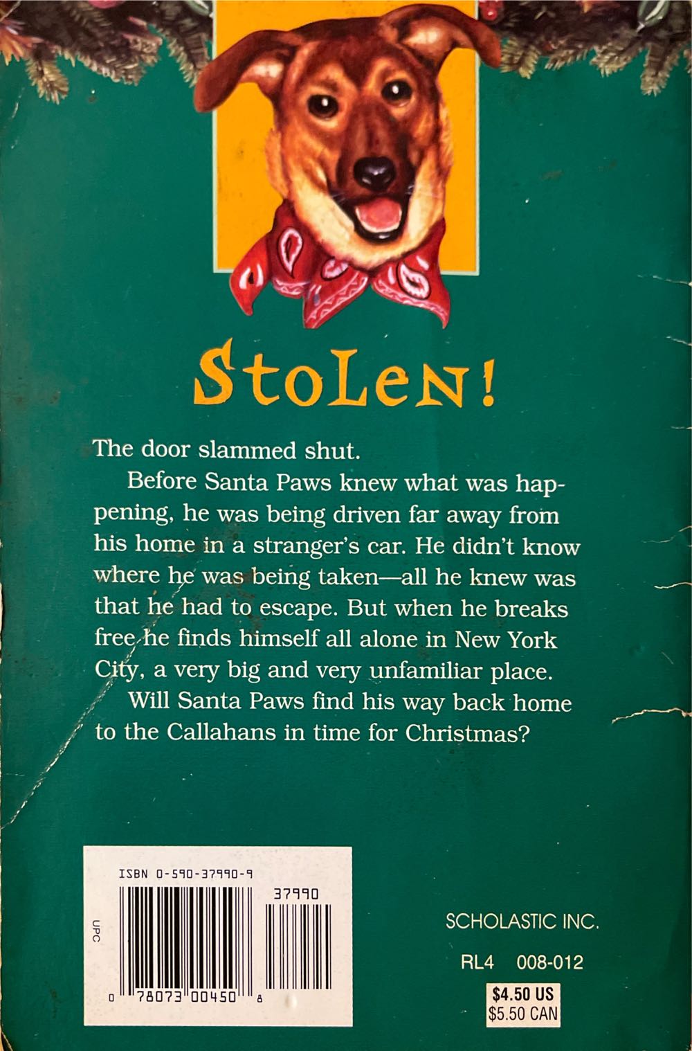Santa Paws, Come Home - Nicholas Edwards (Scholastic Paperbacks - Paperback) book collectible [Barcode 9780590379908] - Main Image 2