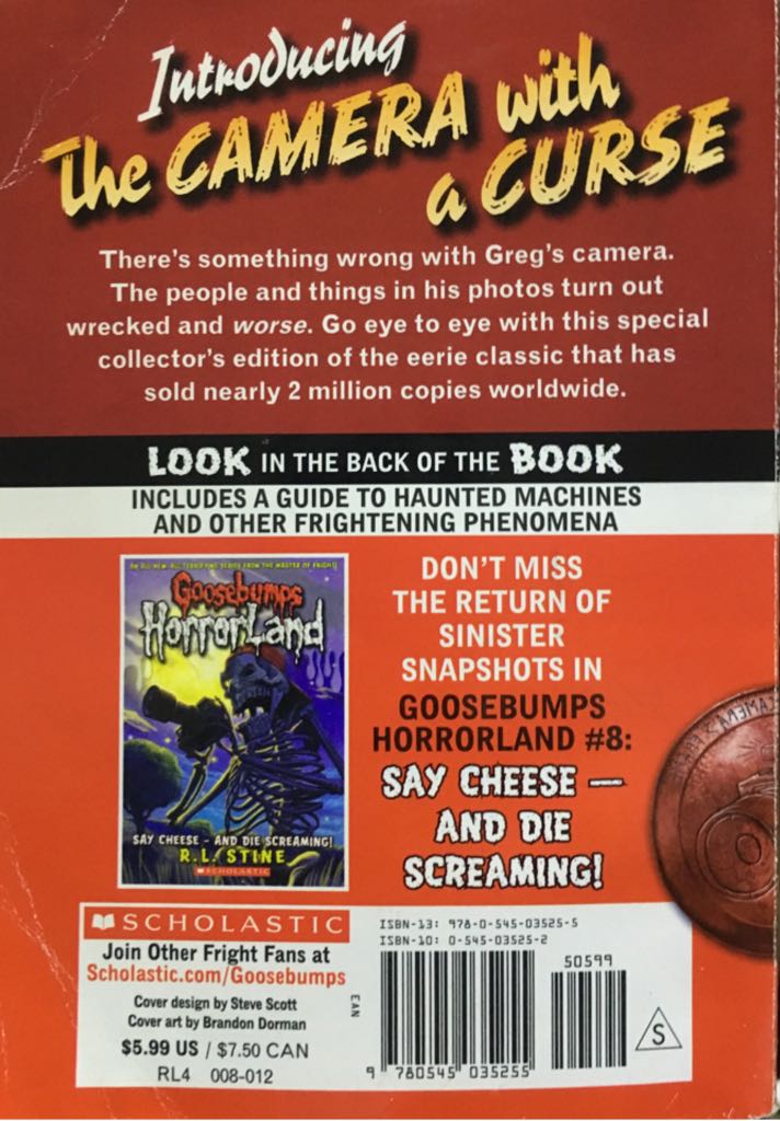Goosebumps #4: Say Cheese and Die - R.L. Stine (Scholastic Inc. - Paperback) book collectible [Barcode 9780545035255] - Main Image 2