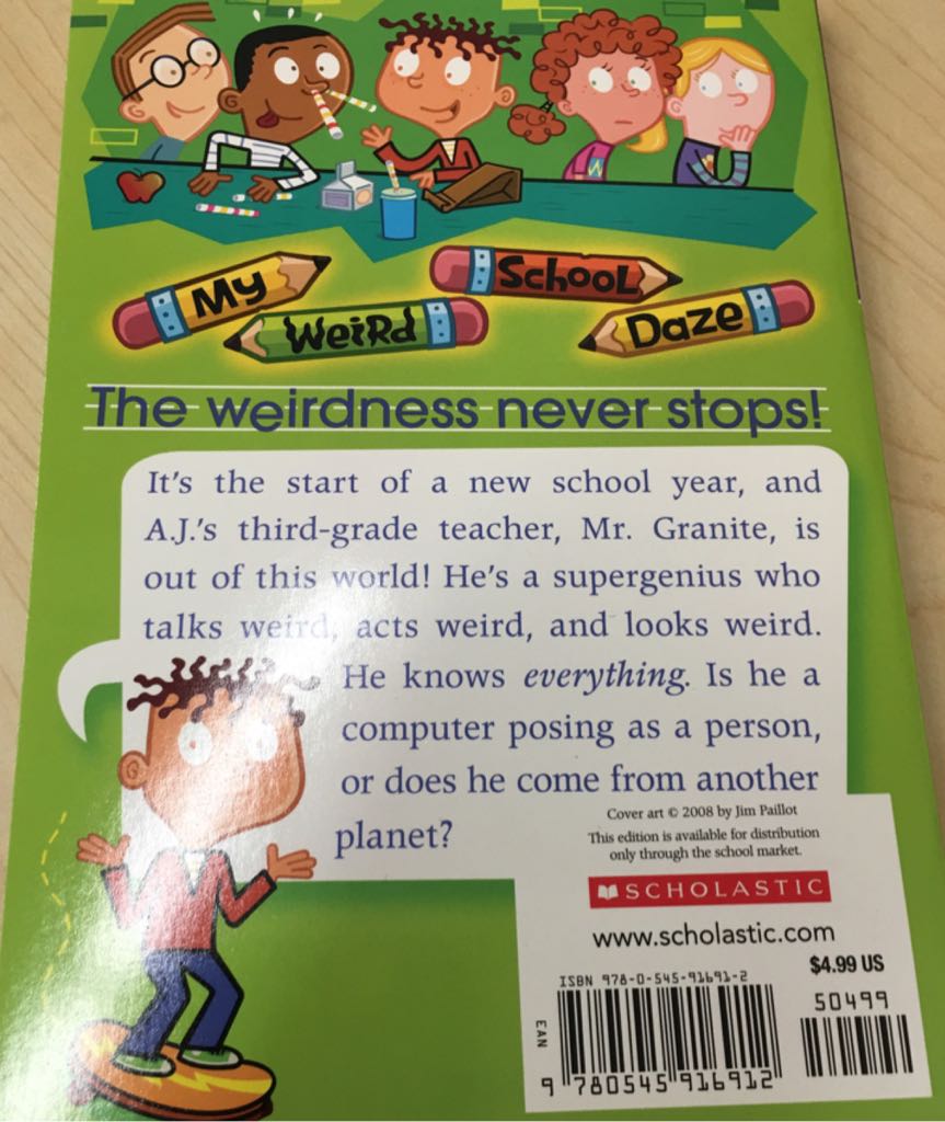My Weird School Mr. Granite Is From Another Planet! - Dan Gutman (Scholastic Inc. - Paperback) book collectible [Barcode 9780545916912] - Main Image 2