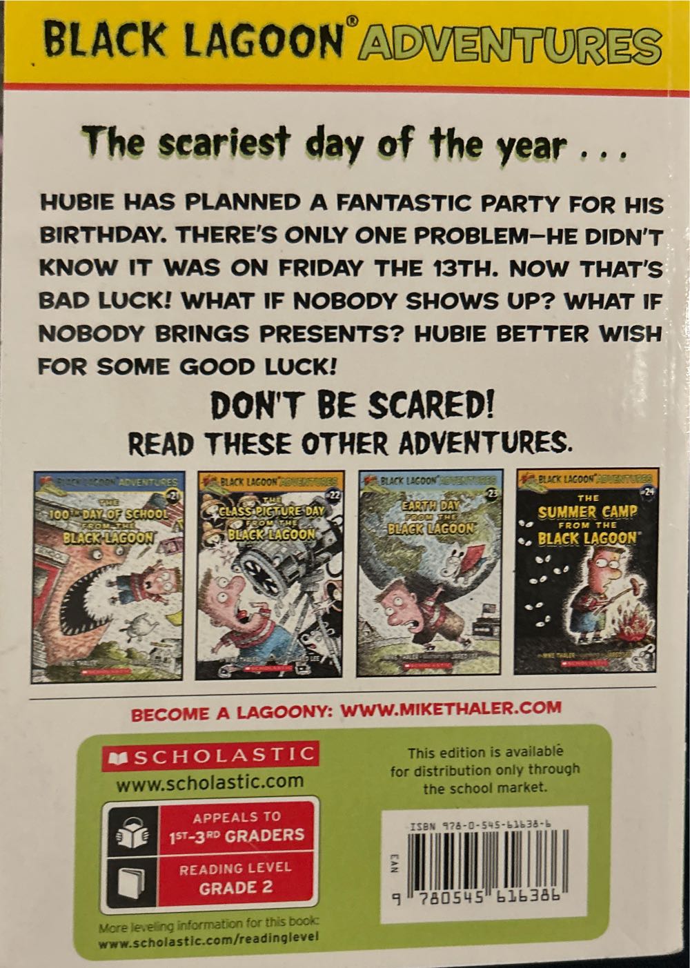 Black Lagoon #25: Friday The 13th From The Black Lagoon - Mike Thaler (Scholastic Inc. - Paperback) book collectible [Barcode 9780545616386] - Main Image 2