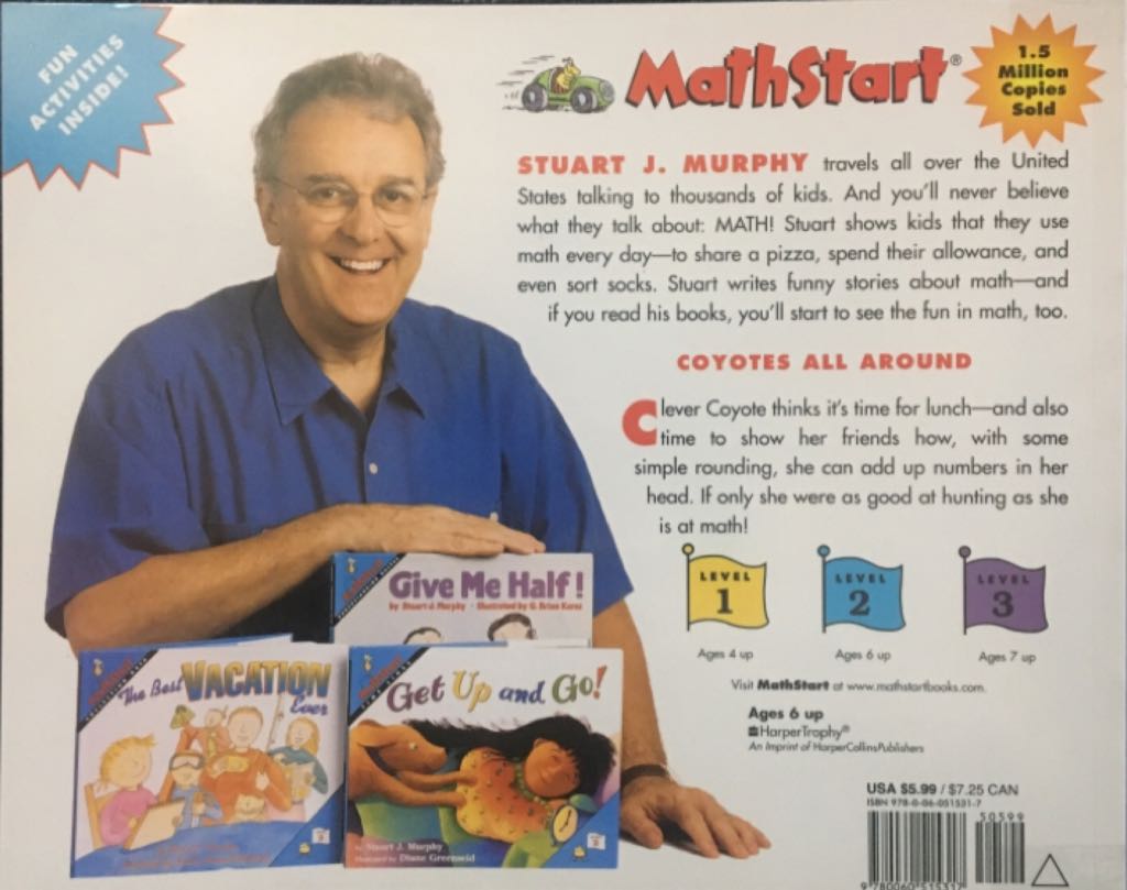 MathStart Level 2 : Coyotes All Around (Rounding) - Stuart J. Murphy (HarperCollins - Paperback) book collectible [Barcode 9780060515317] - Main Image 2