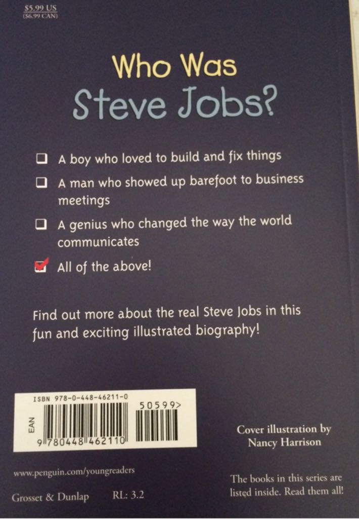 Who was Steve Jobs? - Steve Jobs (Penguin Workshop - Paperback) book collectible [Barcode 9780448462110] - Main Image 2