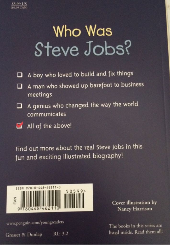 Who was Steve Jobs? - Steve Jobs (Penguin Workshop - Paperback) book collectible [Barcode 9780448462110] - Main Image 2