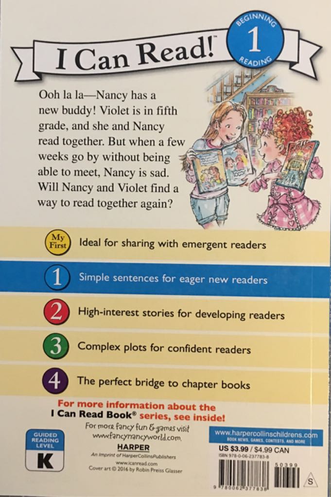 Fancy Nancy: Best Reading Buddies - Jane O’Connor (HarperCollins - Paperback) book collectible [Barcode 9780062377838] - Main Image 2
