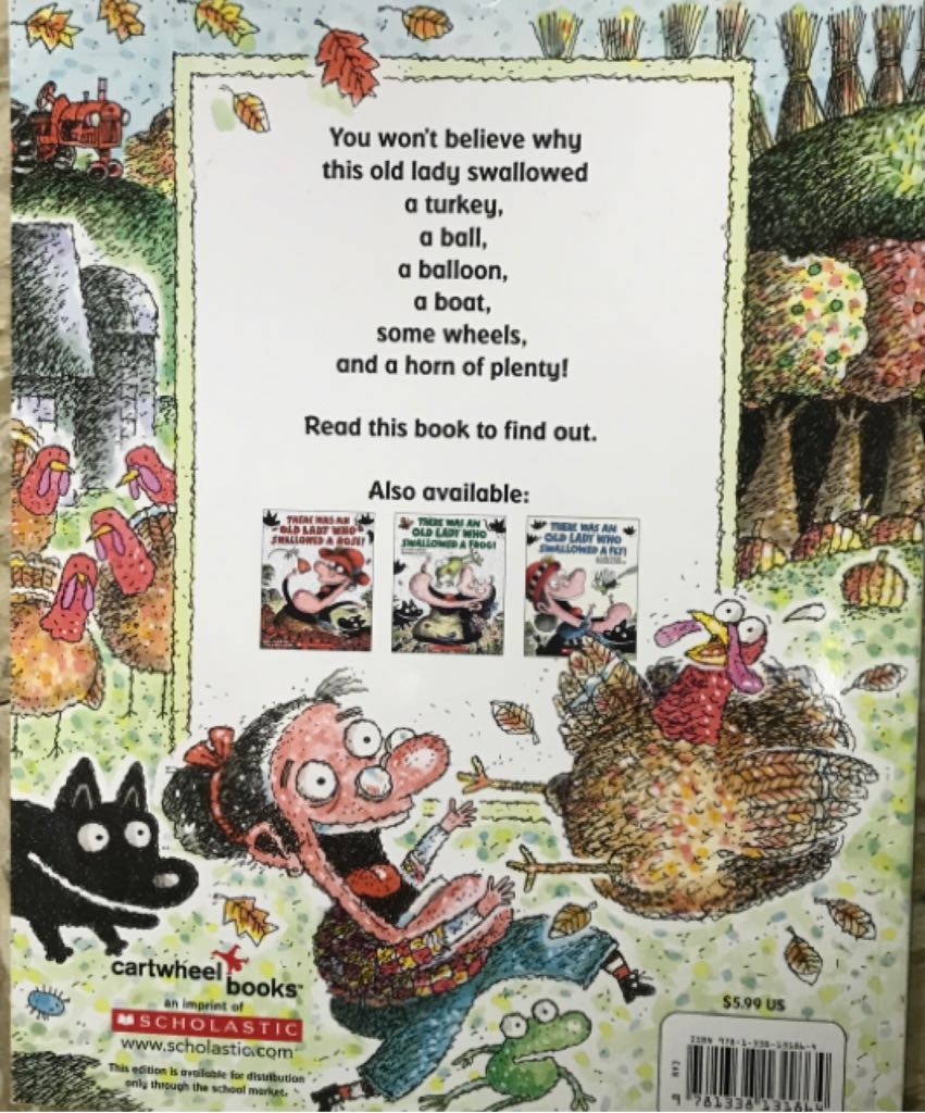 There Was An Old Lady Who Swallowed A Turkey - Lucille Colandro (- Paperback) book collectible [Barcode 9781338131864] - Main Image 2