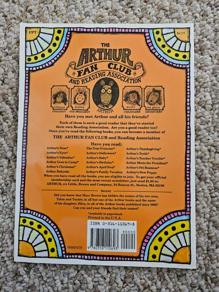 Arthur’s Eyes - Marc Brown (Little, Brown Books for Young Readers - Paperback) book collectible [Barcode 9780316110693] - Main Image 2